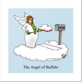 Funny Spectickles Christmas Angel Cartoon Posters and Art